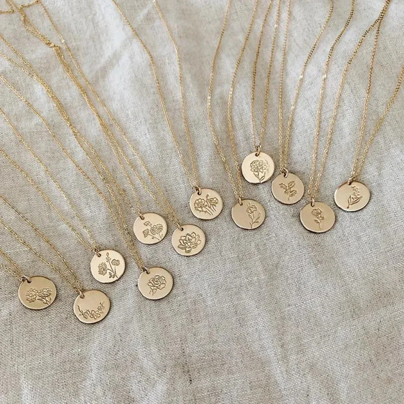 July Lotus Birth Flower Bohemian Charm Necklace - Picture 7 of 8